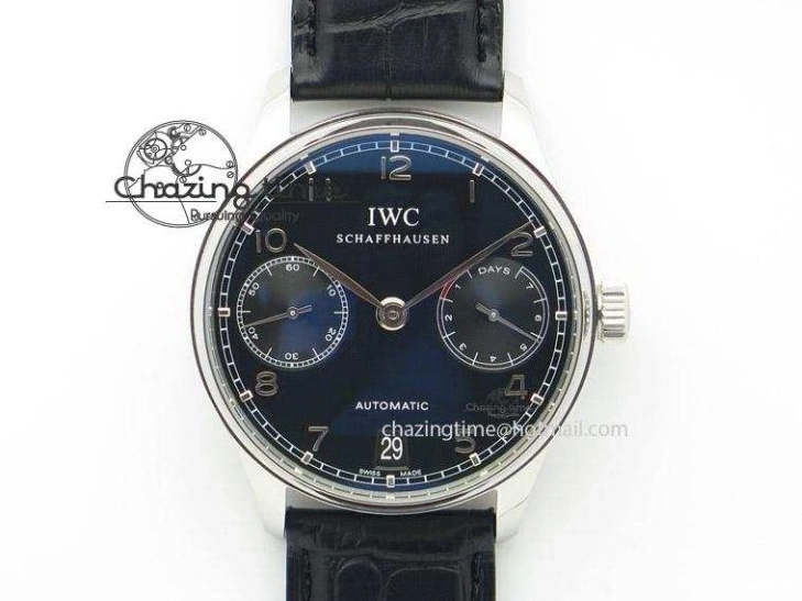 MIROTIME 0115 Portuguese IW371415 ZF 1:1 Best Edition RG Black dial On Brown Leather Strap A Modern 7286